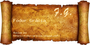 Fodor Grácia névjegykártya