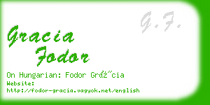 gracia fodor business card